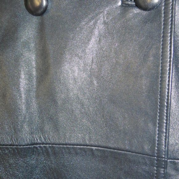AUS-MOUTON AUSTRALIA - vintage double breasted leather coat - size med - Picture 4 of 8